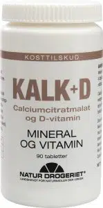Kalk + D: Calcium og D-vitamin til dine knogler
