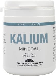 Kalium fås både som pulver og i kapsler