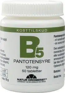 Anprisninger: B5-vitamin (pantotensyre)