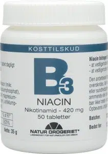 Anprisninger: B3-vitamin (niacin) - nikotinamid