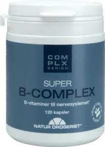 Super B-Complex med alle B-vitaminerne og fire adaptogene urter