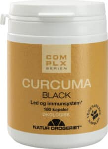 Curcuma Black med curcumin - og sort peber, der fremmer optagelsen