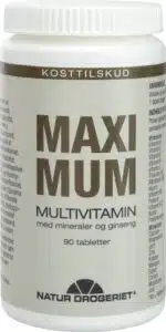 Maximum med 13 vitaminer og 10 mineraler